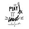 So play it loud. Hand drawn lettering with electric guitar and sound wave.