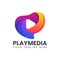 Play media colorful abstract logo