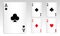 Play poker card ace with a transparent background