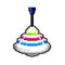 play spinning top toy game pixel art vector illustration