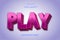 Play text, 3d editable font effect