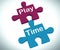 Play Time Puzzle Means Fun And Leisure For Children