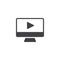 Play video desktop vector icon