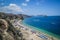 PLAYA BLANCA, SANTA MARTA - JULY 10, 2019: View of playa blanca in the rodadero, santa marta