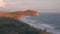 Playa Buena Vista Beach and rainforest at sunset, Guanacaste Province, Costa Rica. Aerial drone vie