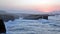 Playa de las Catedrales during inflow, Spain