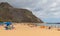 Playa de las Teresitas, Tenerife, Spain - April 11, 2022, Beach with yellow Saharan sand