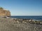 Playa de Santiago, La Gomera, Canary Islands, Spain. January 1, 2022: Playa de Santiago black sand and stone beach with