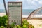 PLAYA DEL CARMEN, MEXICO - 19 April 2022: Beach information sign in Playa del Carmen