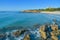 Playa del Moro beach in Alcossebre, Spain