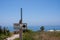 Playa La Caleta beach sign in Nerja, Maro, Spain