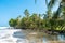 Playa Negra - black beach at Cahuita, Limon - Costa Rica - tropical and paradise beaches at caribbean coast