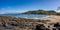 Playa Ocotal and Pacific ocean waves on rocky shore, El Coco Costa Rica