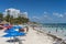 Playa Tortuga - turtle beach at Cancun with beautiful turquoise Ocean