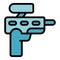 Player gun icon vector flat