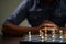 Player is using idea of playing chess on chessboard