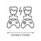 Player versus player games linear icon