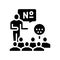 players playing in lotto glyph icon vector illustration