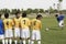 Players Preparing For Penalty Kick On Field