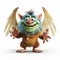 Playful 3d Animated Monster Character With Wings - Commission For Troll Image