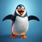 Playful 3d Animated Penguin - Photorealistic Renderings Of Erik From Happy Feet