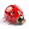 Playful 3d Ladybug Illustration On White Background