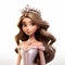 Playful 3d Princess Portrait With Long Hair And Cartoonish Style