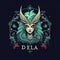 Playful and Adorable Gaming Logo: Delta Druid