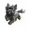 Playful Affenpinscher Runing in a Beautiful Watercolor Portrait