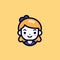 Playful Animation: Girl With Orange Hair Icon In Lyon School Style