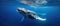 Playful Baby Humpback Whale Swimming Gracefully In Vibrant Blue Ocean