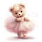 Playful ballet bear design