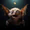 Playful Bat Holding A Fish: Expressive Animation In Stefan Gesell\\\'s Style