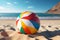 Playful Beach ball background. Generate Ai