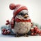 Playful Bird In Winter Hat: 3d Rendering And Illustration