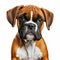 Playful Boxer Dog Illustration: A Perfect Choice for Pet and Canine Art Enthusiasts.
