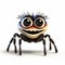 Playful Caricature Of A Cute And Scary Spider With Ultra Realistic Details