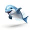 Playful Caricature Dolphin: Shiny Hd Image With Strong Facial Expression