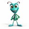 Playful Cartoon Bug In A Suit: Maya Rendered Character Design