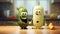 Playful Cartoon Cucumbers: Candid Moments Of Cucumber Friends Talking