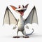 Playful Cartoon Dragon With Dry Wit Humor - 3d Pterodactyl Character