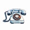 Playful Cartoon Illustration Of Vintage Telephone