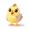 A playful and charming Ä±llustration of a baby chick