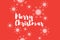 Playful, cheerful graphic design of a saying `Merry Christmas`