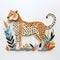 Playful Cheetah Paper Cut With Detailed Character Design
