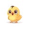 Playful chick vector