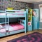 A playful, children\\\'s bedroom with bunk beds, vibrant wallpaper, and plenty of storage space4, Generative AI