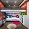 A playful, children\\\'s bedroom with bunk beds, vibrant wallpaper, and plenty of storage space5, Generative AI