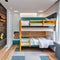 A playful childrens bedroom with bunk beds and a slide4, Generative AI