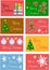Playful Christmas cards with different colours